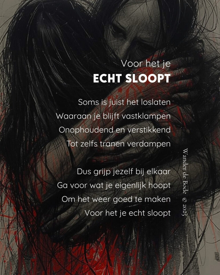 Gedicht - Voor het je sloopt